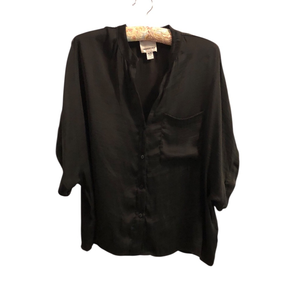 Black Button-Up Blouse